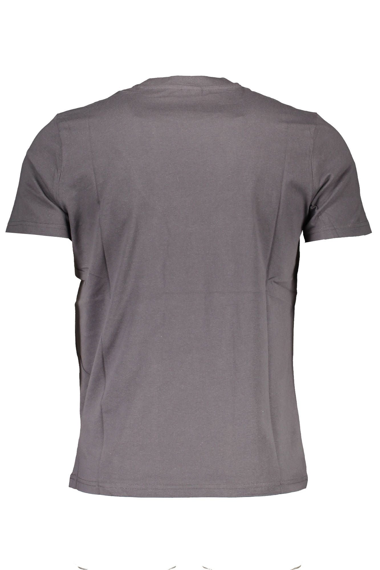 North Sails Sleek Gray Cotton Tee with Iconic Detailing