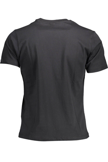 North Sails Sleek Black Cotton Tee with Iconic Print