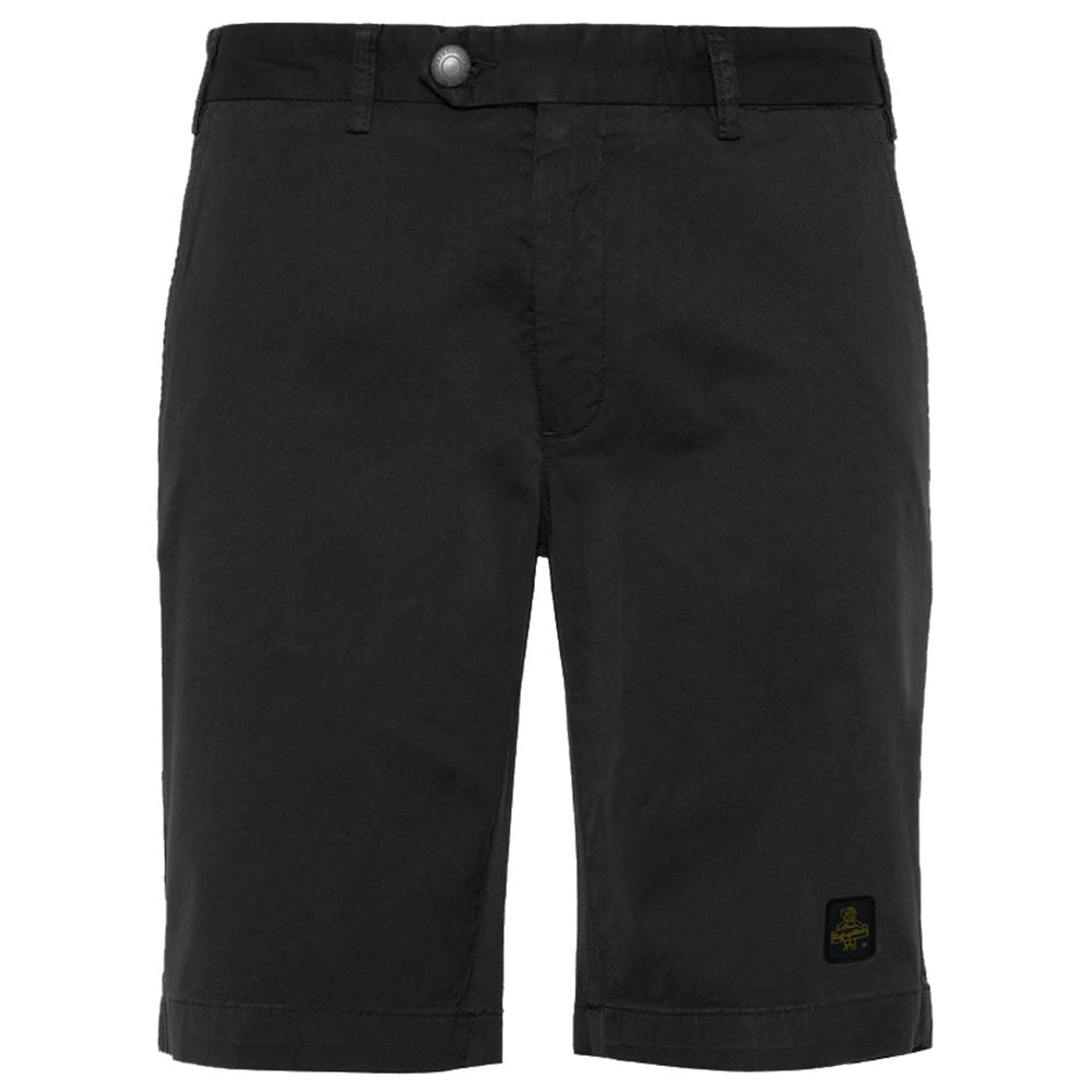 Refrigiwear Elegant Beige Bermuda Shorts with Logo Patch