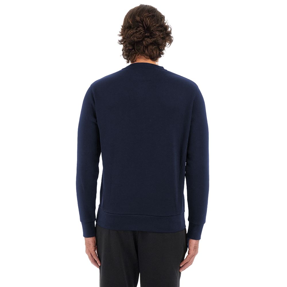 La Martina Blue Cotton Sweater