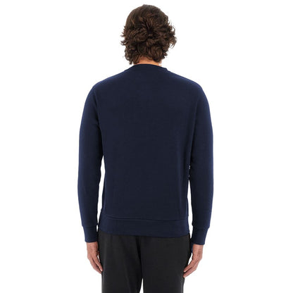 La Martina Blue Cotton Sweater