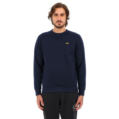 La Martina Blue Cotton Sweater