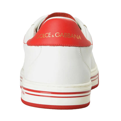 Dolce & Gabbana White Leather Di Calfskin Sneaker