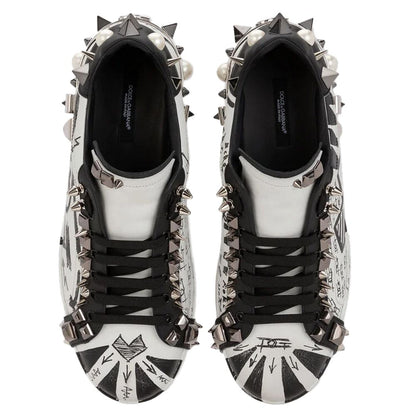 Dolce & Gabbana White Leather Di Calfskin Sneaker