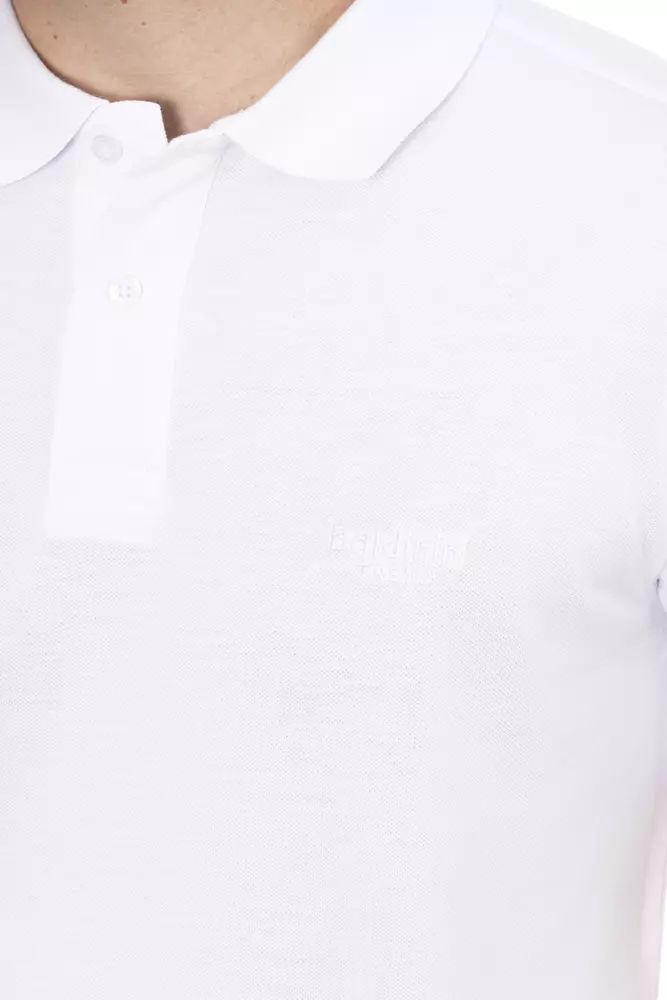 Baldinini Trend Elegant White Cotton Polo Shirt