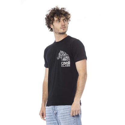 Cavalli Class Black Cotton T-Shirt