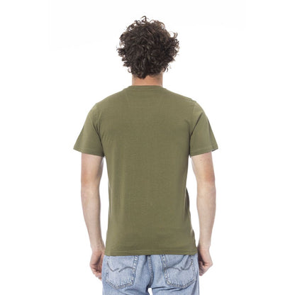 Cavalli Class Green Cotton T-Shirt