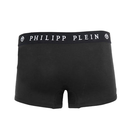 Philipp Plein Sleek Black Cotton Boxer Duo