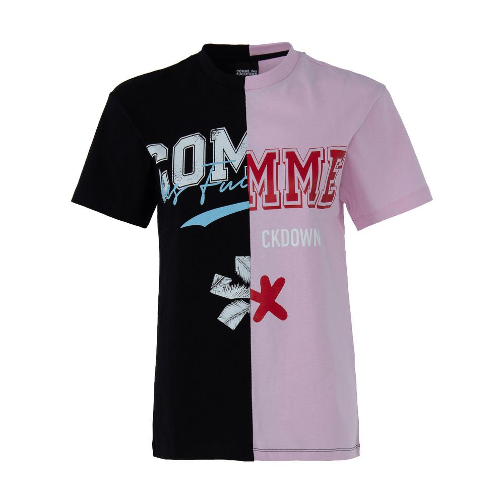 Comme Des Fuckdown Chic Two-Tone Cotton Tee for Stylish Women