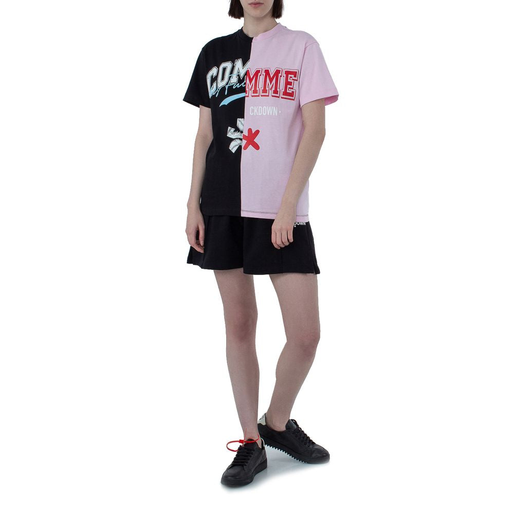 Comme Des Fuckdown Chic Two-Tone Cotton Tee for Stylish Women