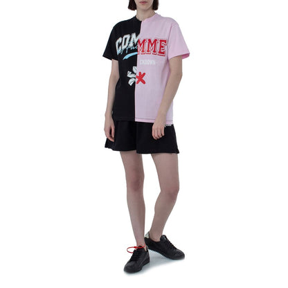 Comme Des Fuckdown Chic Two-Tone Cotton Tee for Stylish Women