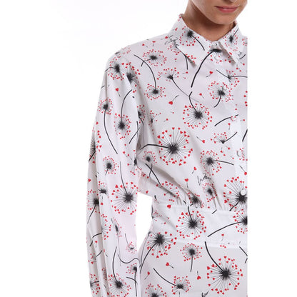Love Moschino Chic White Dress with Red Accents