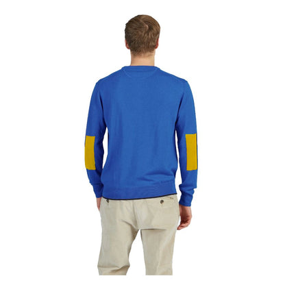 La Martina Elegant Cotton Crew Neck Sweater with Chest Logo