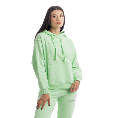 Hinnominate Chic Green Cotton Hooded Sweatshirt