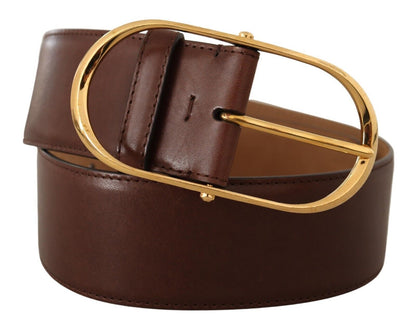 Dolce & Gabbana Elegant Oval Buckle Leather Belt
