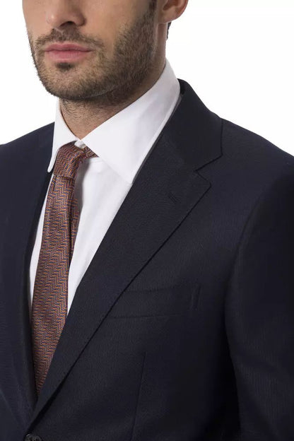 Billionaire Italian Couture Elegant Blue Wool Jacket for Men