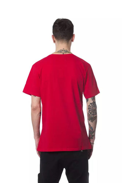 Nicolo Tonetto Elegant Red Round Neck Cotton Tee