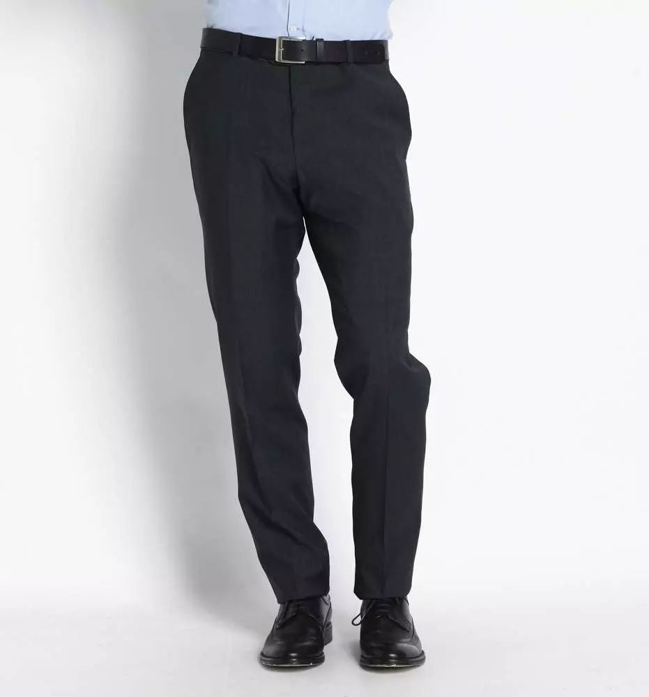 Uominitaliani Elegant Gray Woolen Suit Pants - Drop 7 Cut
