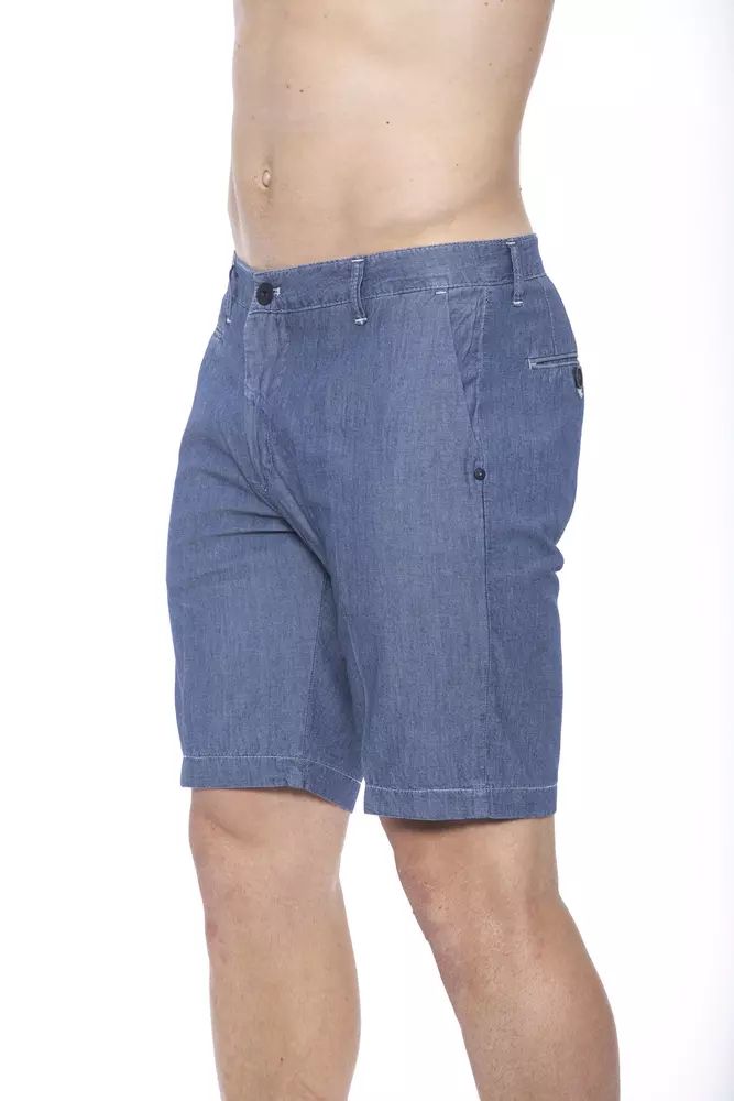 Armata Di Mare Chic Blue Cotton Bermuda Shorts for Men