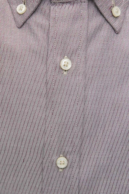 Robert Friedman Beige Cotton Button Down Men's Shirt
