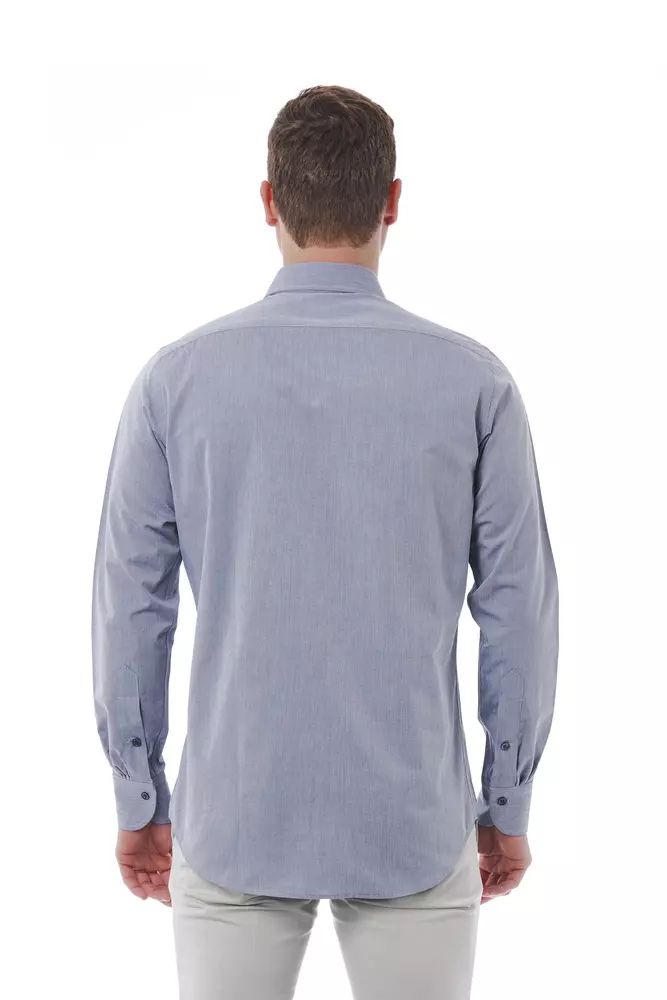 Bagutta Elegant Gray Italian Collar Shirt