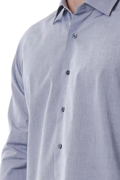 Bagutta Elegant Gray Italian Collar Shirt