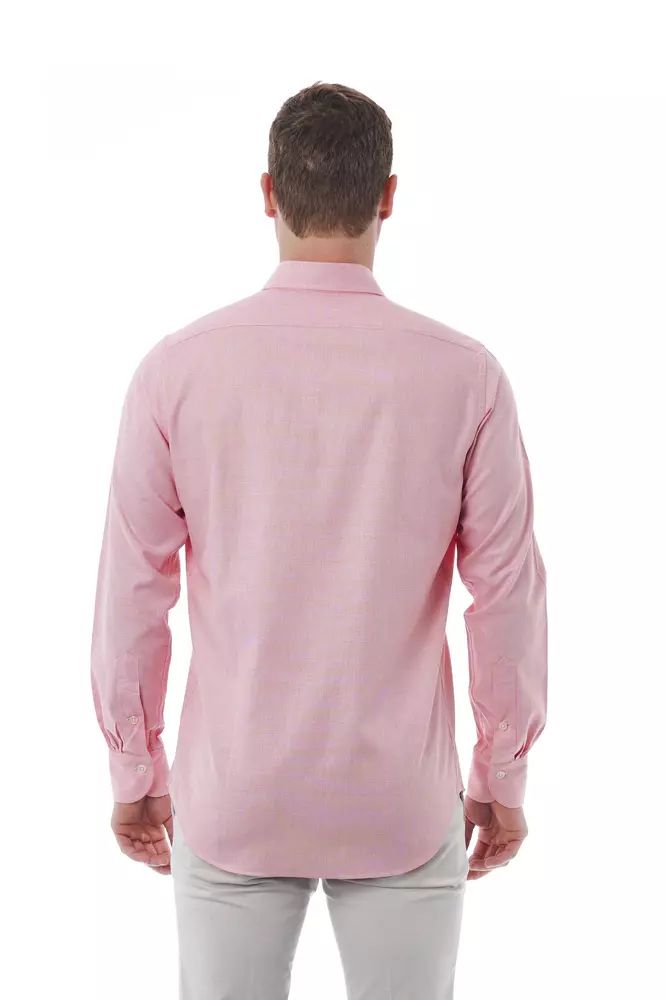 Bagutta Elegant Pink Italian Collar Shirt