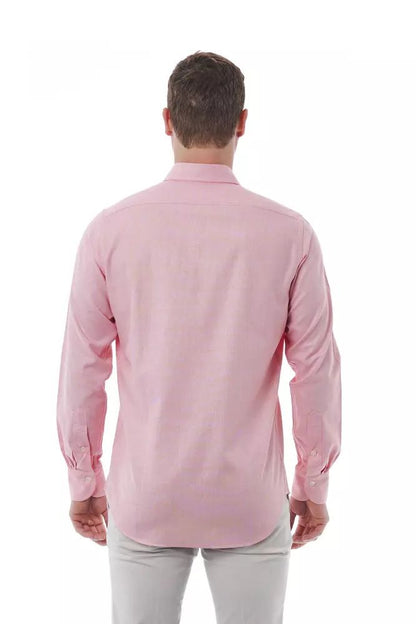 Bagutta Elegant Pink Italian Collar Shirt
