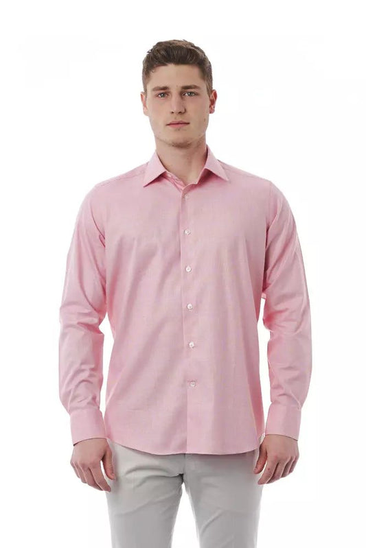Bagutta Elegant Pink Italian Collar Shirt