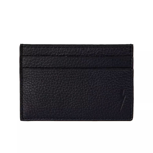 Neil Barrett Sleek Black Leather Card Holder Wallet