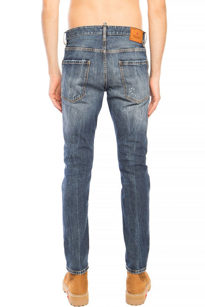 Dsquared² Sleek Navy Distressed Cool Guy Jeans
