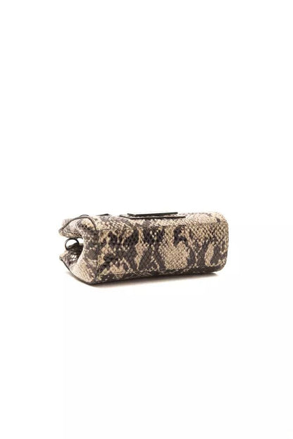 Pompei Donatella Chic Python Print Leather Mini Tote