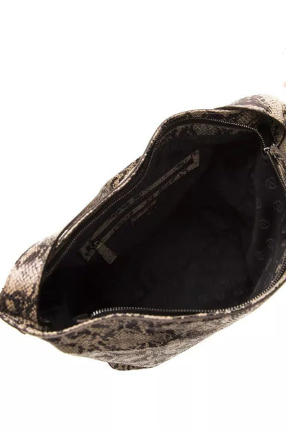 Pompei Donatella Elegant Python Print Leather Shoulder Bag