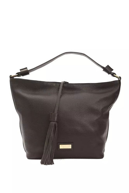 Pompei Donatella Elegant Leather Shoulder Bag in Earthy Brown