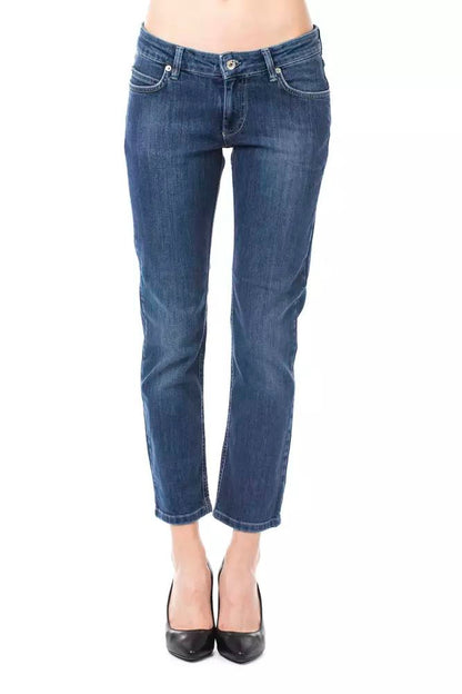 Ungaro Fever Chic Light Blue Capri Jeans with Button Details