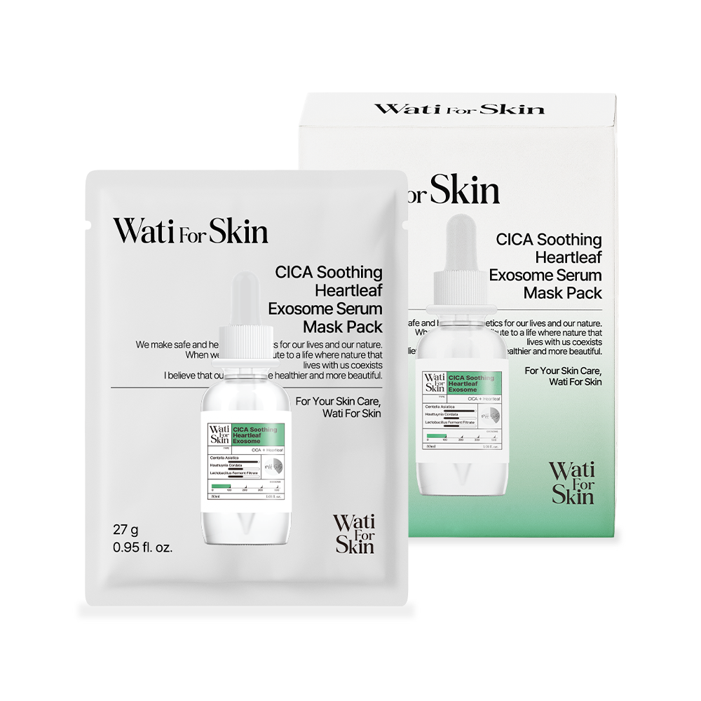 Wati for Skin Cica Soothing Heartleaf Exosome Serum Mask (10 Sheets)
