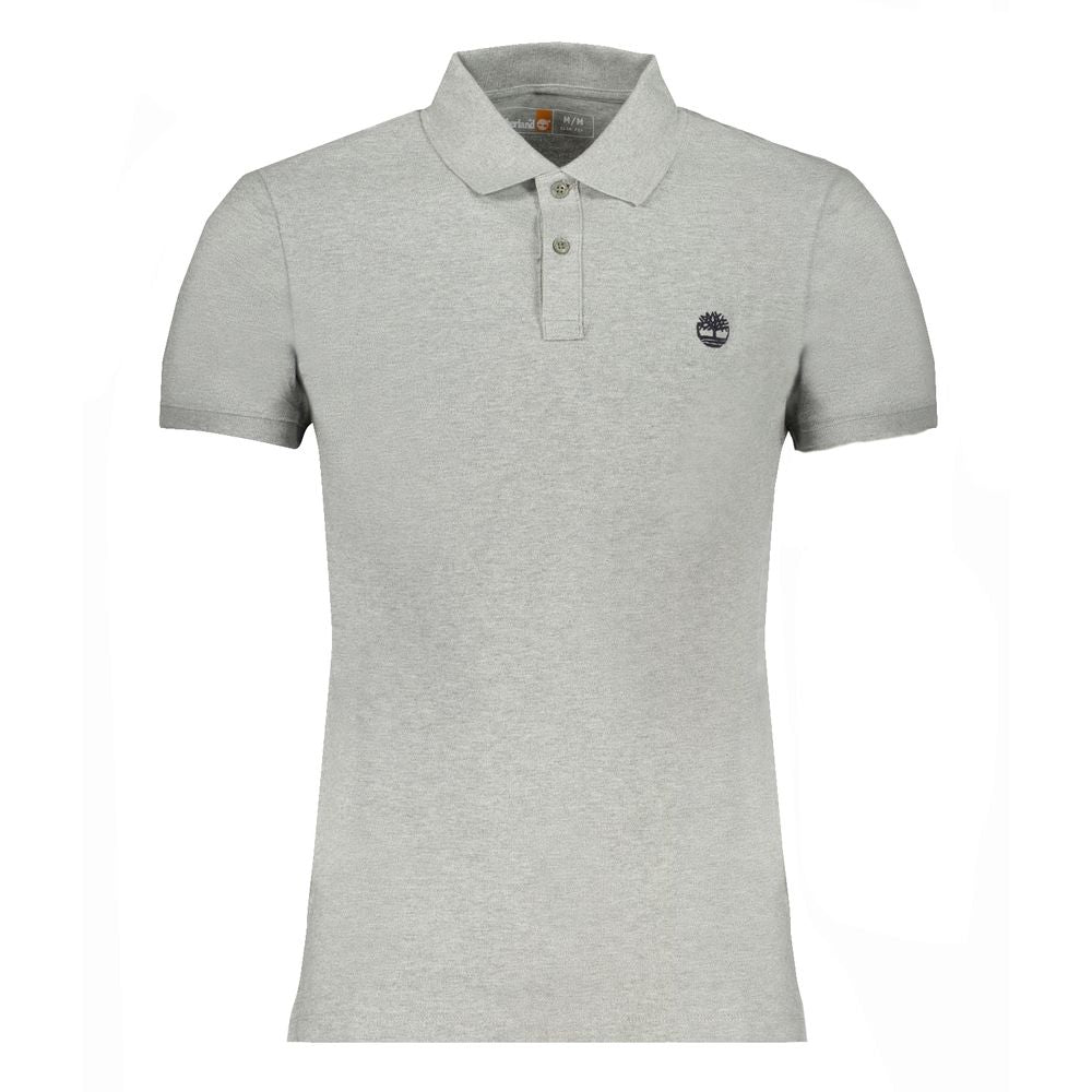 Timberland Gray Cotton Polo Shirt