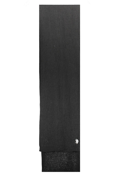 U.S. POLO ASSN. Elegant Wool-Cashmere Blend Black Scarf