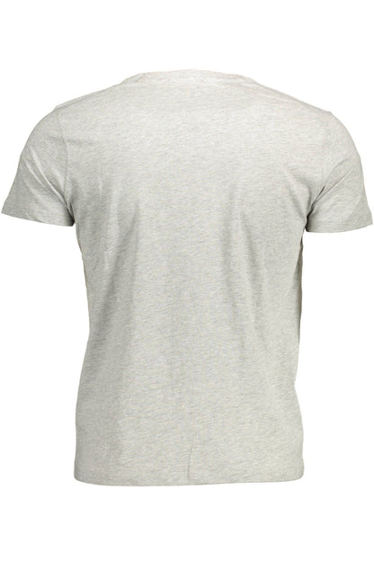U.S. POLO ASSN. Elegant Gray Crew Neck Cotton Tee