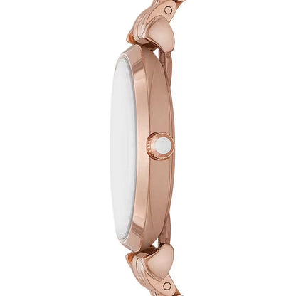 Emporio Armani Elegant Pink Bronze Timepiece with Crystals